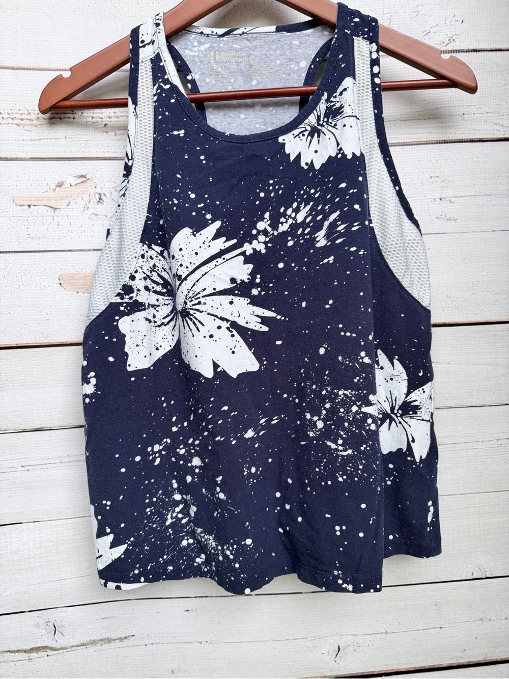 Women’s Navy Floral Tank Top